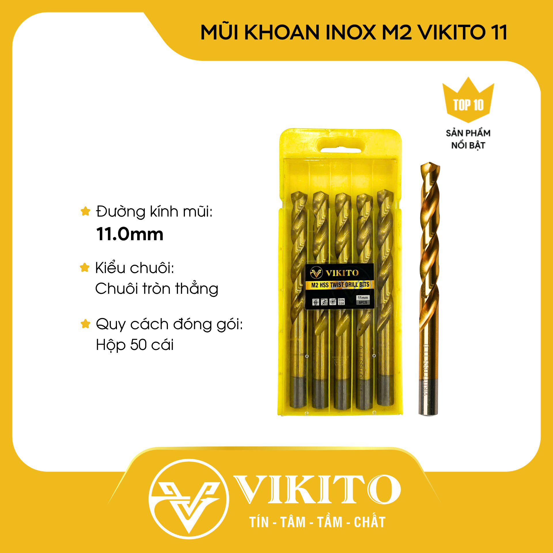 Mũi khoan inox M2 VIKITO 11